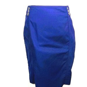blue sailor Military style classy preppy lined pencil Navy skirt.